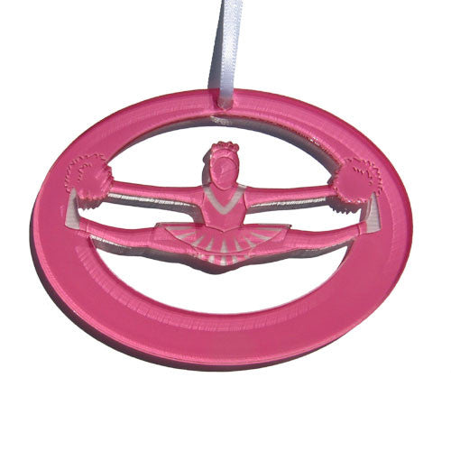 Toe Touch Cheerleader Laser-Etched Ornament - Ballet Gift Shop