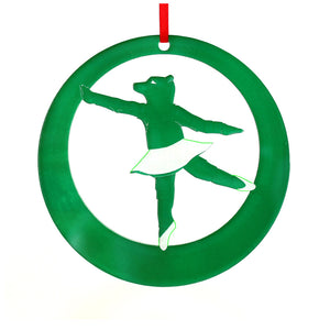 Dancing Bear Laser-Etched Ornament - Ballet Gift Shop