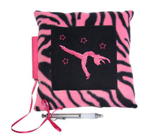 Load image into Gallery viewer, 10x10 Jazz Pink Zebra Embroidered Autograph Pillow - Ballet Gift Shop