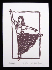 "Arabesque" 5x7 Art Print - Ballet Gift Shop