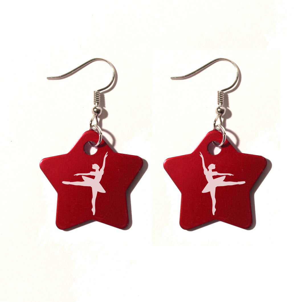 Ballerina Metal Earrings