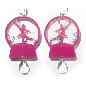 Ballerina Dancer Snow Globe Ornament