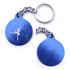 Dance-Themed Key Chain  - Circle (Choose from 6 designs)