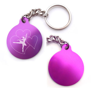 Dance-Themed Key Chain  - Circle (Choose from 6 designs)