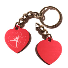 Load image into Gallery viewer, Dance-Themed Key Chain - Heart (Choose from 6 designs)