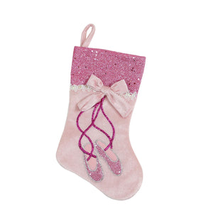 13" Glittery Ballet Shoes Stocking - Ballet Gift Shop