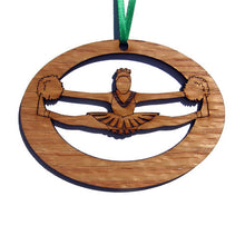 Load image into Gallery viewer, Toe Touch Cheerleader Laser-Etched Ornament - Ballet Gift Shop