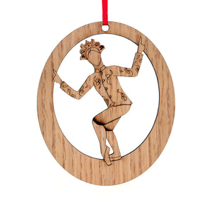 Chinese Tea Lady Laser-Etched Ornament - Ballet Gift Shop