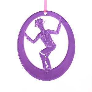 Chinese Tea Lady Laser-Etched Ornament - Ballet Gift Shop