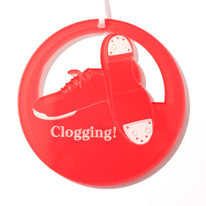 Clogging Shoes Laser-Etched Ornament