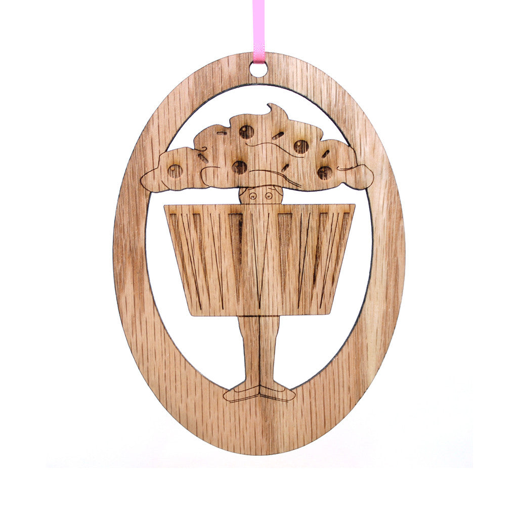 Cupcake Dancer Laser-Etched Ornament - Ballet Gift Shop