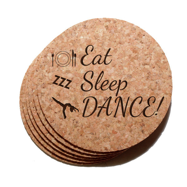 Eat, Sleep, Dance! Coaster Set of 6 - Ballet Gift Shop