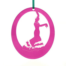 Load image into Gallery viewer, Bata de Cola Flamenco Laser-Etched Ornament - Ballet Gift Shop