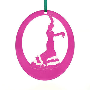 Bata de Cola Flamenco Laser-Etched Ornament - Ballet Gift Shop