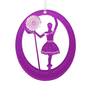 Flower Petal Girl Laser-Etched Ornament - Ballet Gift Shop