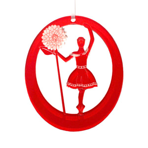 Flower Petal Girl Laser-Etched Ornament - Ballet Gift Shop