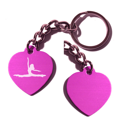 Dance-Themed Key Chain - Heart (Choose from 6 designs)