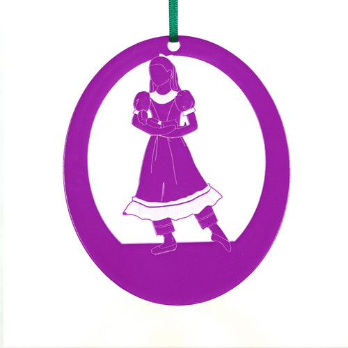 Little Girl at the Party Laser-Etched Ornament - Ballet Gift Shop