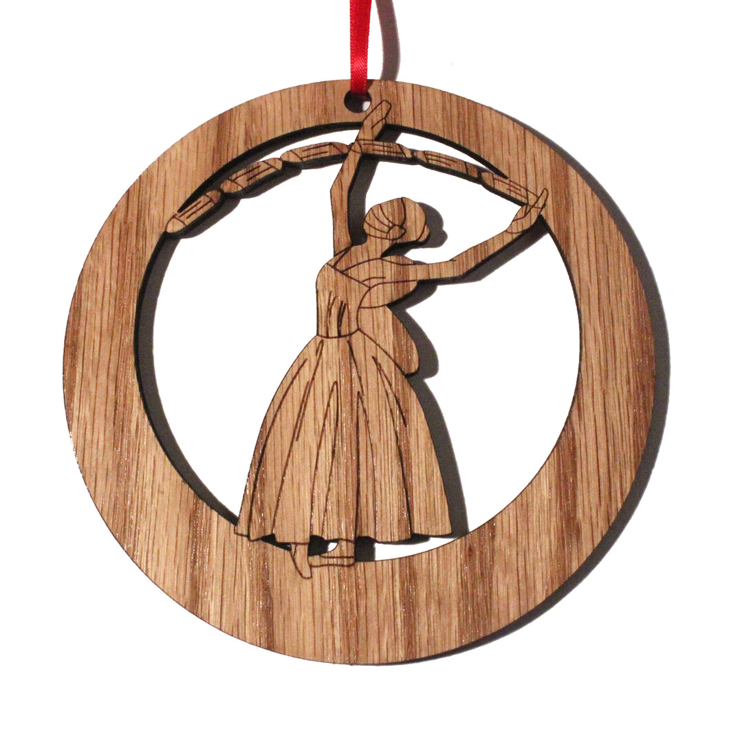 Mask Fairy Laser-Etched Ornament