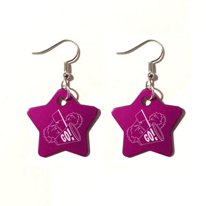 Cheer Megaphone Metal Earrings