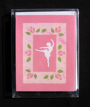 Load image into Gallery viewer, Pink Arabesque Note Cards - Ballet Gift Shop