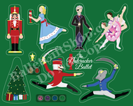 8x10 Nutcracker Character Removable Decal Sheet - Ballet Gift Shop