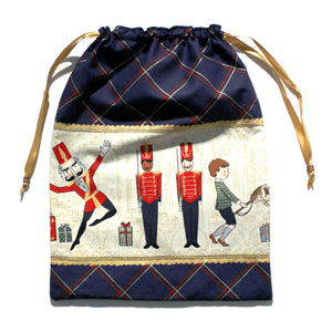 Nutcracker Illustrations Drawstring Tote - Cotton - Ballet Gift Shop