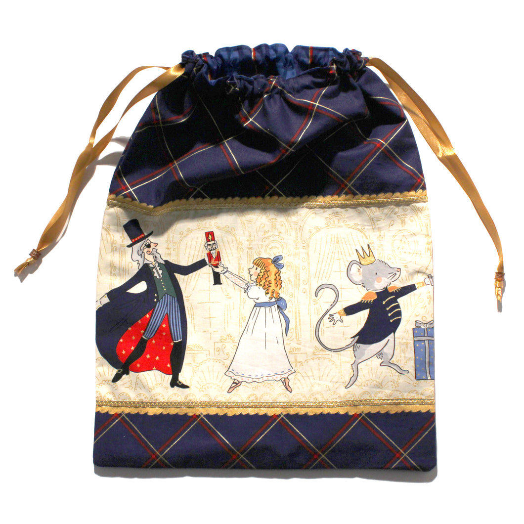 Nutcracker Illustrations Drawstring Tote - Cotton - Ballet Gift Shop