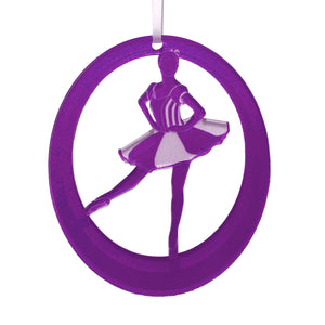 Peppermint Soloist Laser-Etched Ornament - Ballet Gift Shop