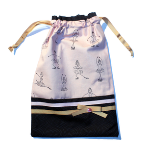 Ballet Positions Drawstring Tote