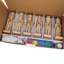 Load image into Gallery viewer, 5&quot; Paint Your Own Nutcracker Ornament Set of 6 Kit