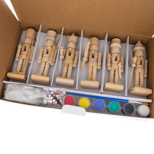 5" Paint Your Own Nutcracker Ornament Set of 6 Kit