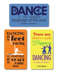 Dance Quotes 2"x3-1/2" Full-Color Magnets - Ballet Gift Shop