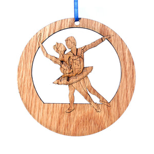 Snow Pas de Deux Laser-Etched Ornament - Ballet Gift Shop