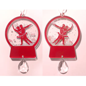 Snow Pas de Deux Snow Globe Ornament