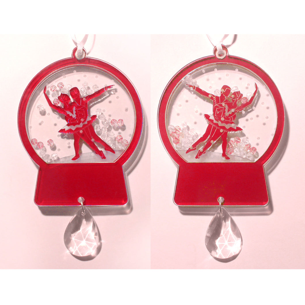 Snow Pas de Deux Snow Globe Ornament