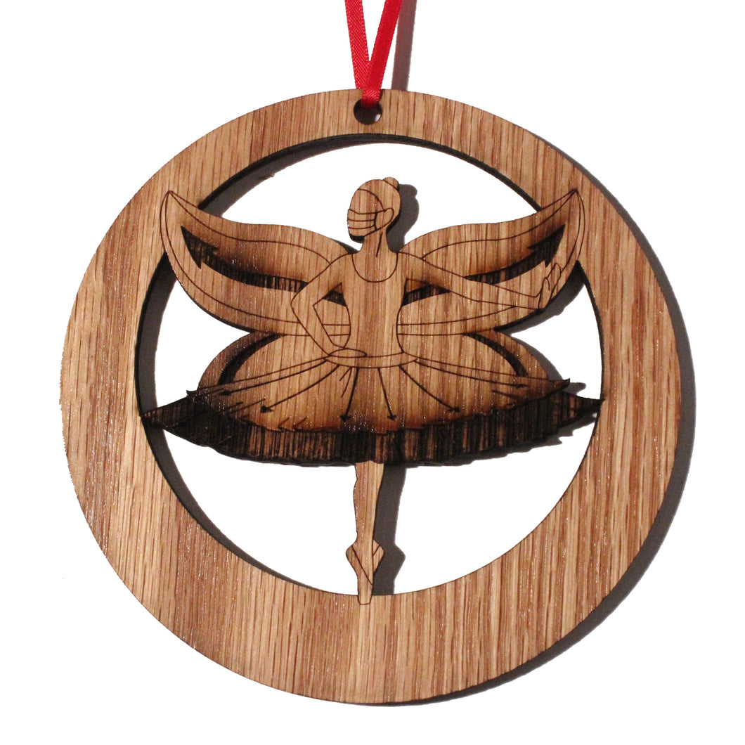 Social Distancing Fairy Laser-Etched Ornament