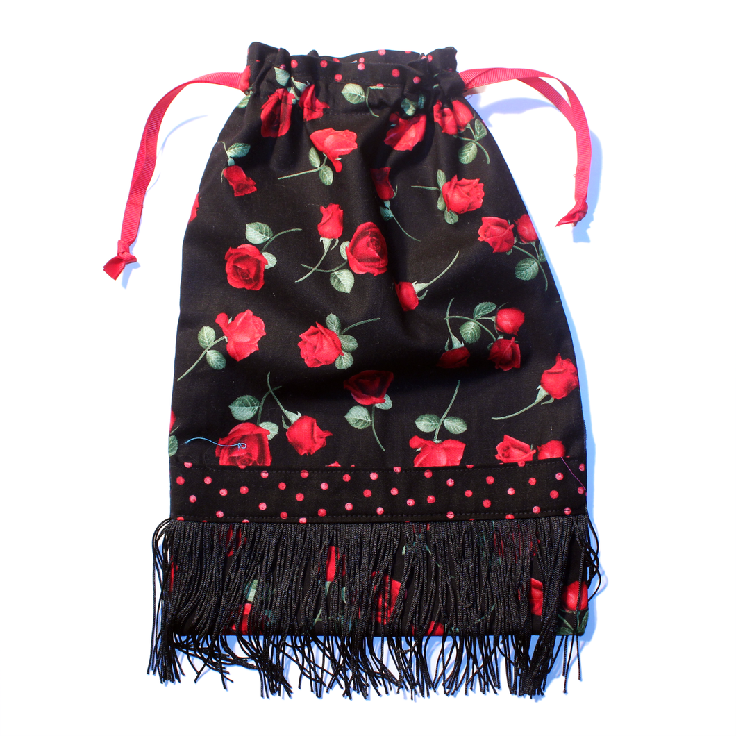 Spanish Roses Drawstring Tote