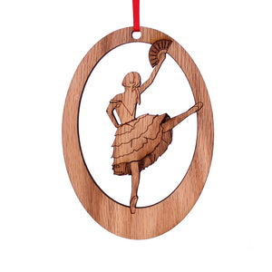 Spanish Chocolate Girl Laser-Etched Ornament - Ballet Gift Shop
