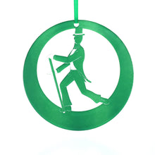 Load image into Gallery viewer, Top Hat &amp; Tails Tap Dancer Laser-Etched Ornament - Ballet Gift Shop