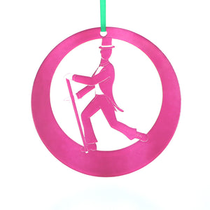 Top Hat & Tails Tap Dancer Laser-Etched Ornament - Ballet Gift Shop