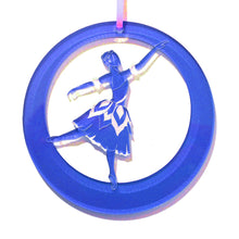 Load image into Gallery viewer, Violet Flower Dancer Laser-Etched Ornament - Ballet Gift Shop