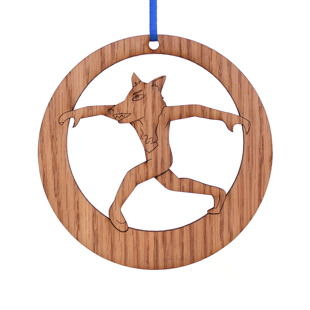 Wolf Laser-Etched Ornament - Ballet Gift Shop